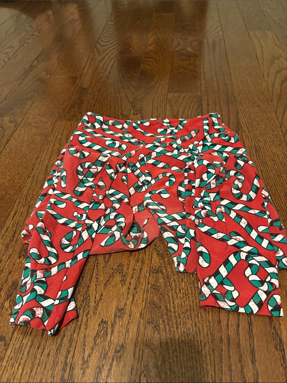 LuLaRoe Red Candy Cane Holiday Leggings